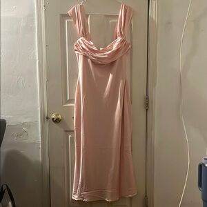 Stylish Light Pink Sleeveless Dress